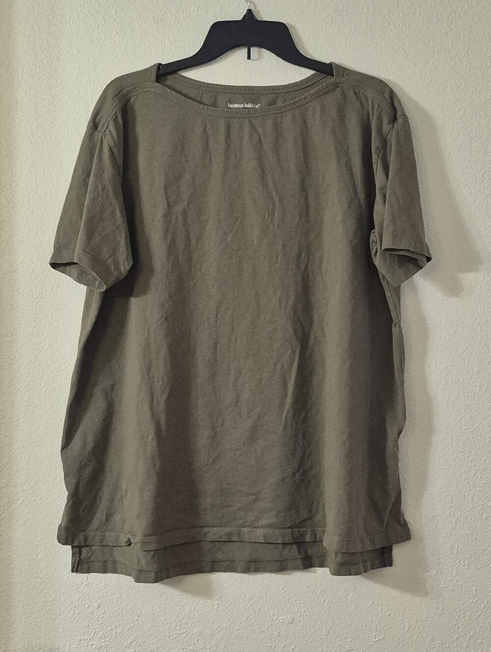Woman Within Olive Green Casual Short Sleeve Tee